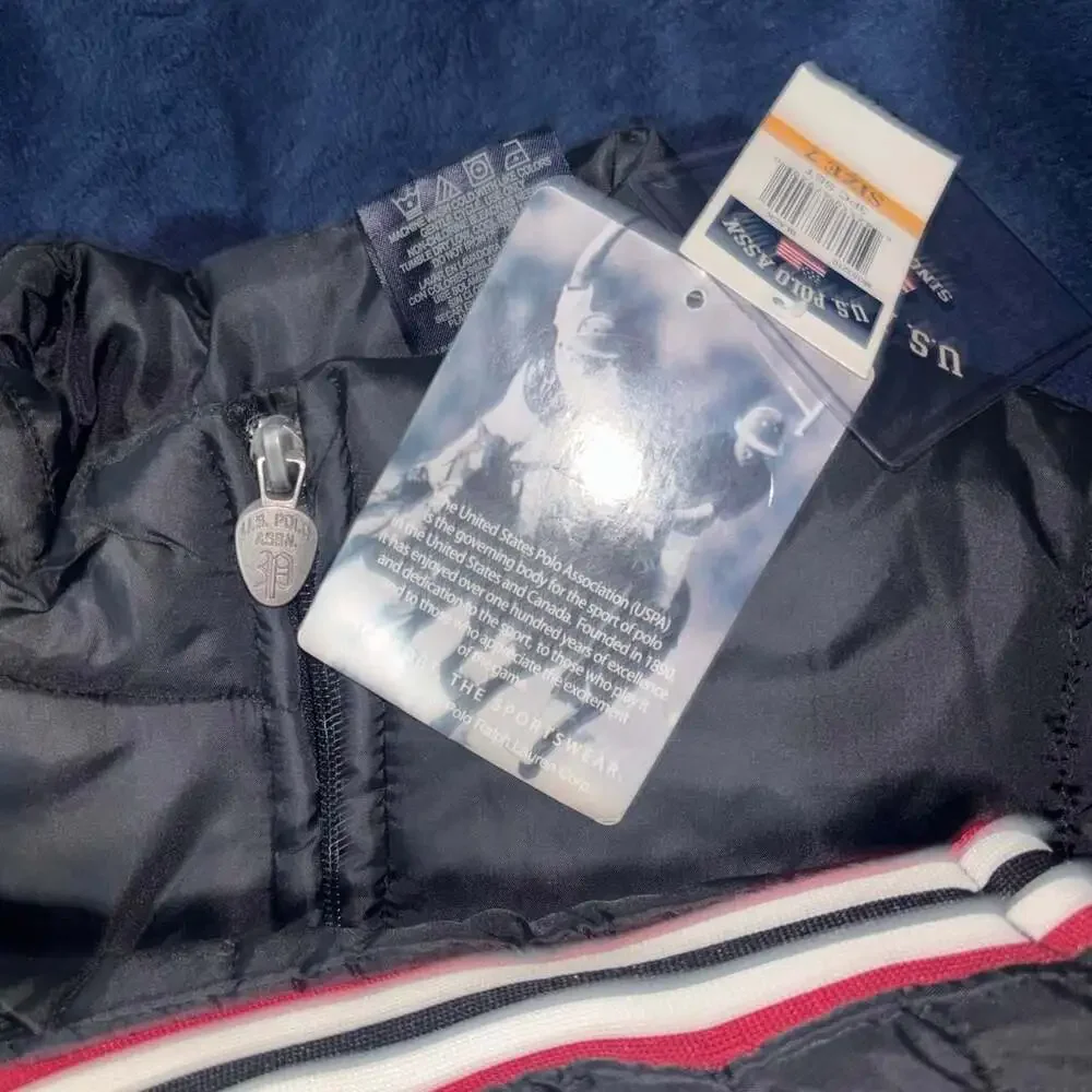 U.S. Polo Assn. Black Puffer Vest Size 7